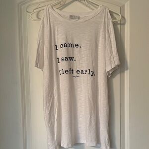 White Graphic Tee - Short Sleeve